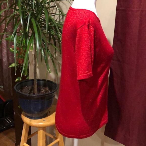 Villager metallic sparkly short sleeve Size M - Picture 4 of 9